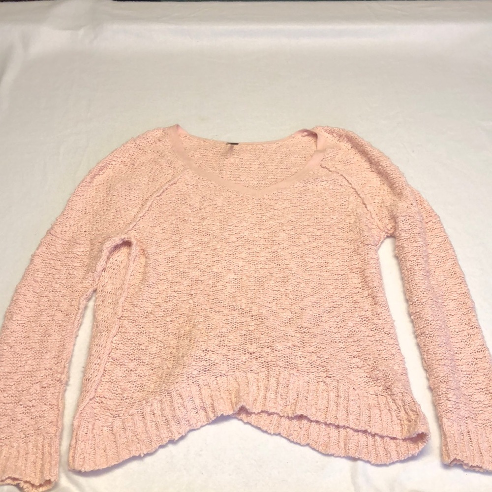 Free People Size S Pink Knit Sweater Nearly New